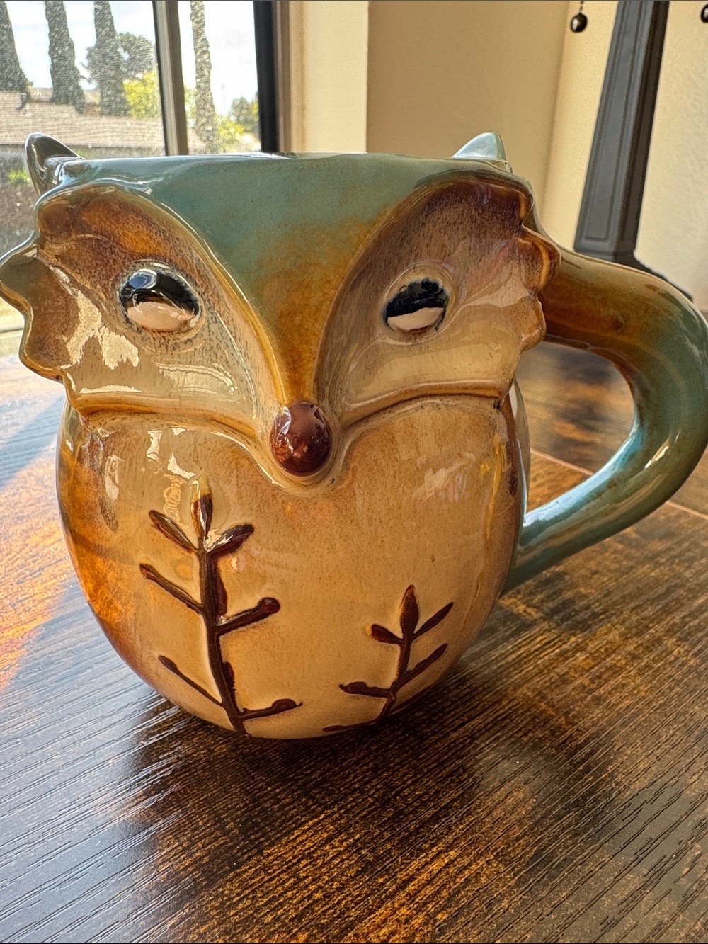 Gibson Fox Ceramic Mug in Teal and Brown